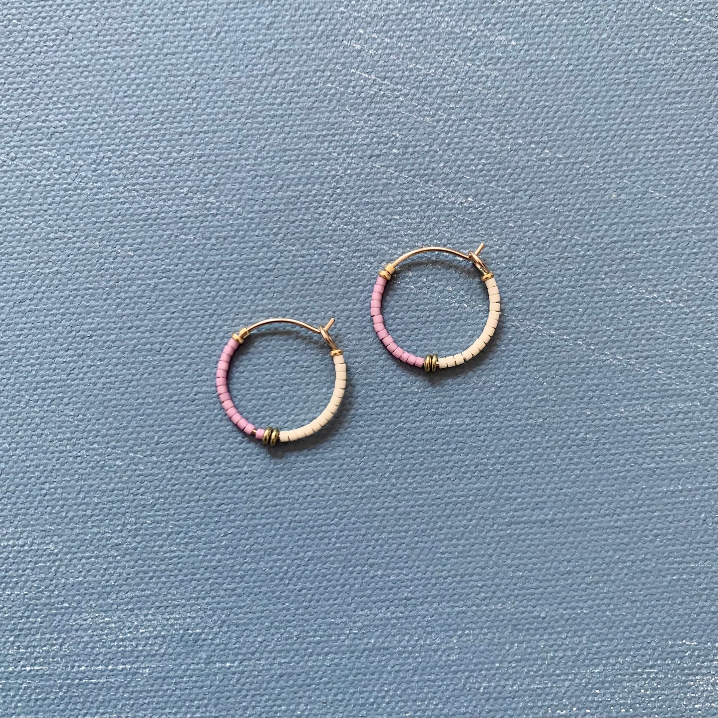 small beaded hoops