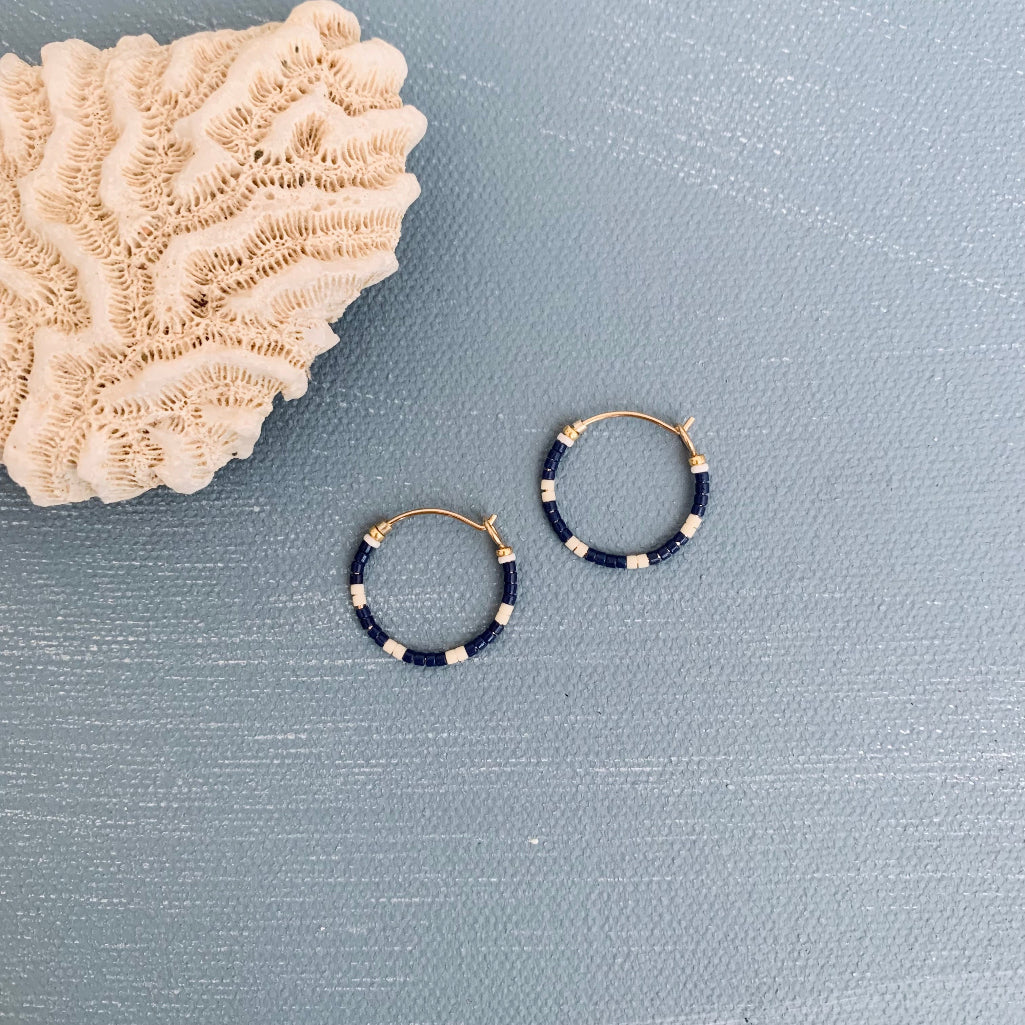little striped hoops in navy