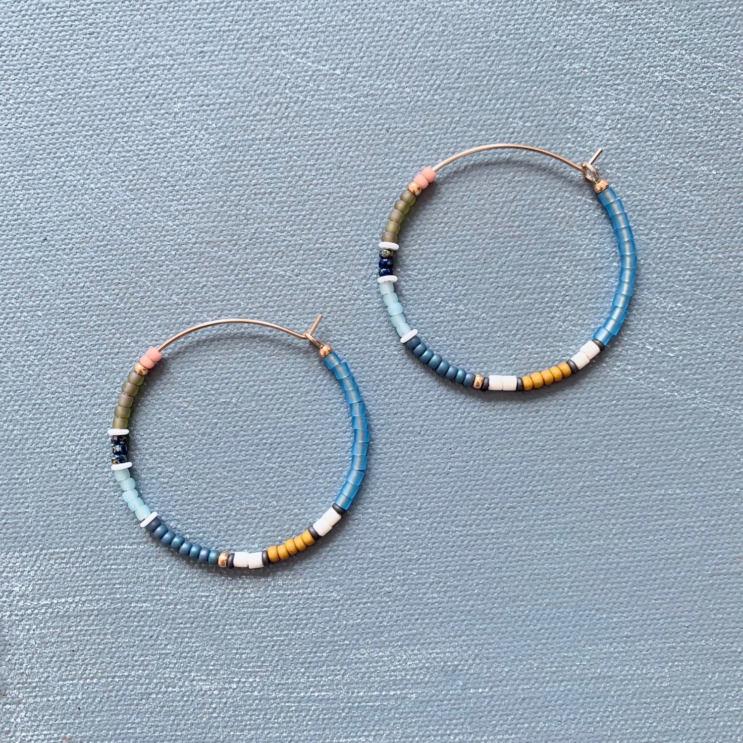 beaded hoops