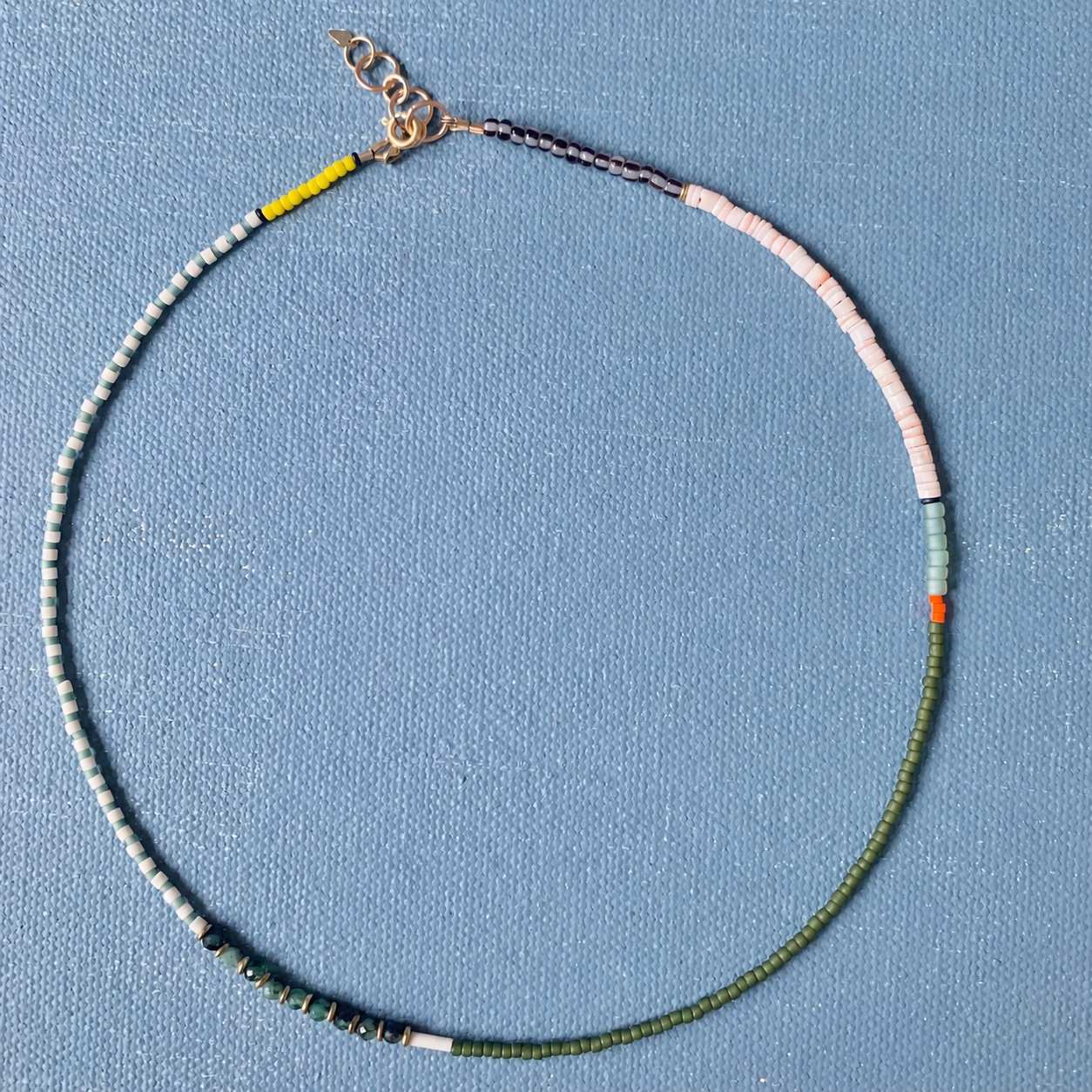 emerald gemstone beaded necklace