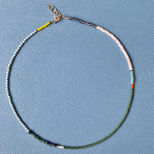 emerald gemstone beaded necklace