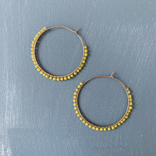 candy hoops in vintage yellow