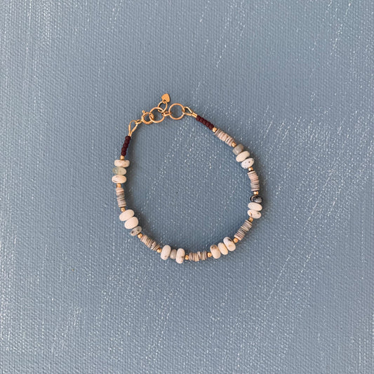 agate and shell bracelet