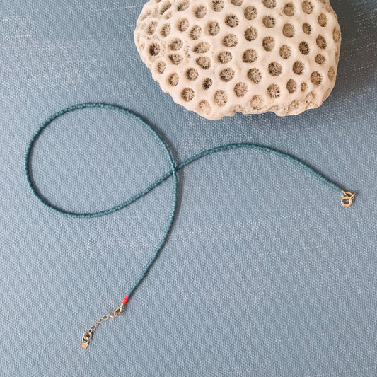 WS single note beaded necklaces, 15-16"