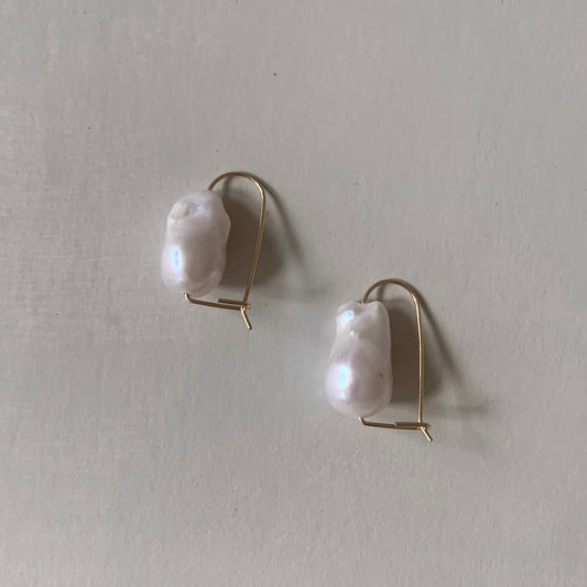 WS Baroque pearl drop earrings
