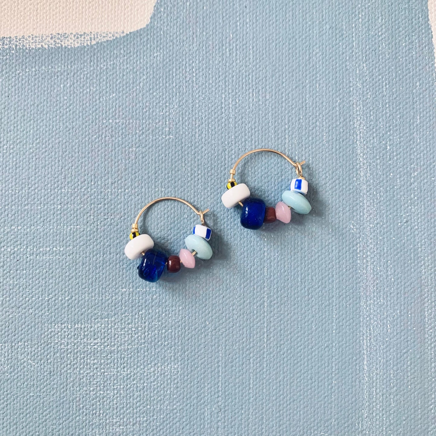 little vintage glass hoops